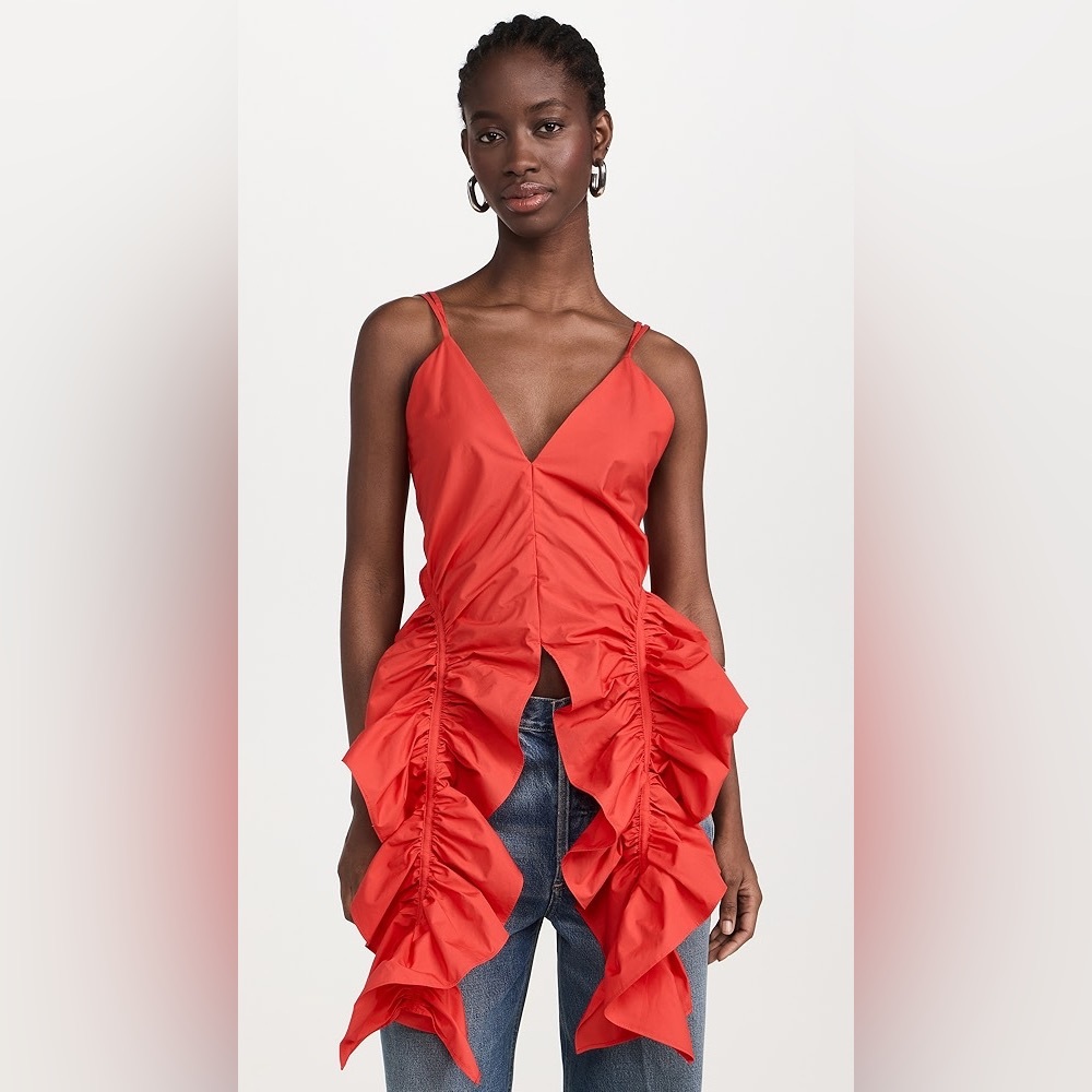 AKNVAS Pearl Cotton Ruffle Top